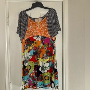 Uncle Frank Colorful Floral Mini Dress